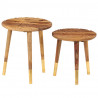 Stoliki kawowe, 2 szt., lite drewno