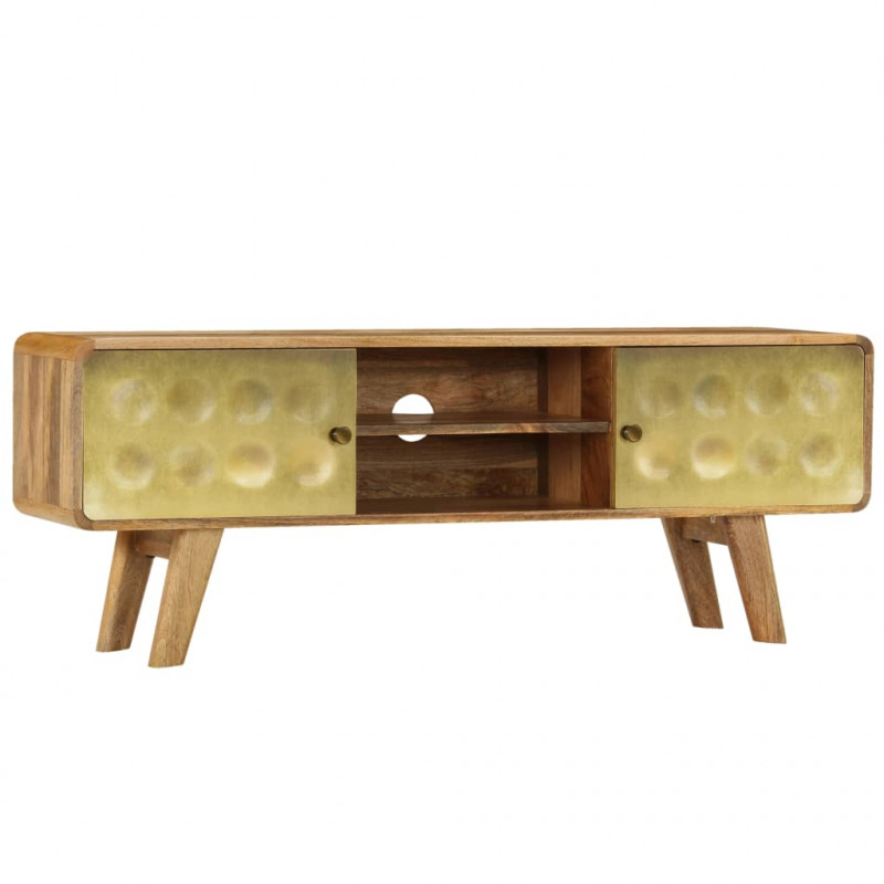 Szafka pod telewizor, lite drewno mango, 120 x 30 x 45 cm