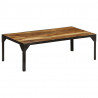 Stolik kawowy, surowe drewno mango i stal, 110 cm