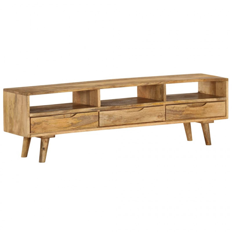 Szafka pod telewizor, lite drewno mango, 140 x 30 x 41 cm