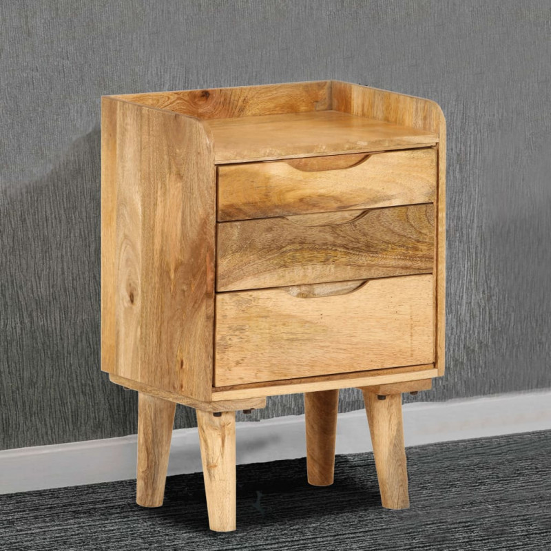 Szafka nocna, lite drewno mango, 40 x 30 x 59,5 cm