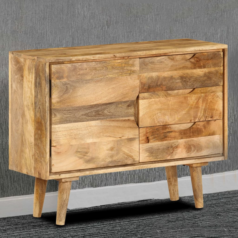 Szafka z litego drewna mango, 90 x 30 x 69 cm