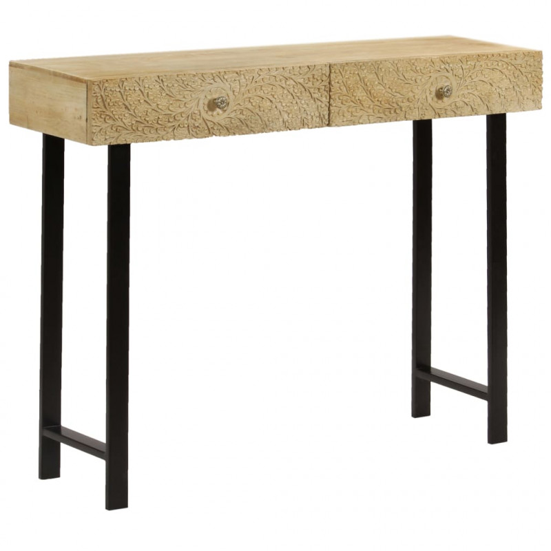 Stolik konsola z litego drewna mango, 102 x 30 x 79 cm