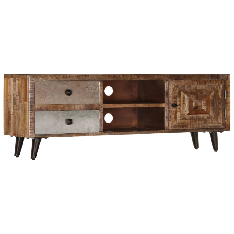 Szafka pod TV, 118x30x40 cm, lite drewno mango
