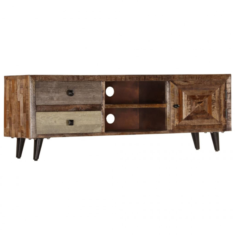 Szafka pod TV, 118x30x40 cm, lite drewno mango