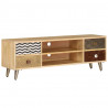 Szafka pod TV, 120x30x40 cm, lite drewno mango
