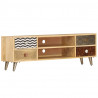 Szafka pod TV, 120x30x40 cm, lite drewno mango