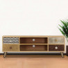 Szafka pod TV, 120x30x40 cm, lite drewno mango