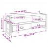 Szafka pod TV, 120x35x45 cm, lite drewno mango