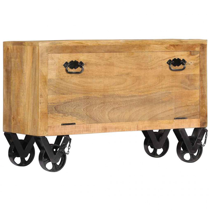 Szafka na buty, 86x35x55 cm, lite drewno mango