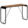 Stolik konsola, 140x35x76 cm, lite surowe drewno mango