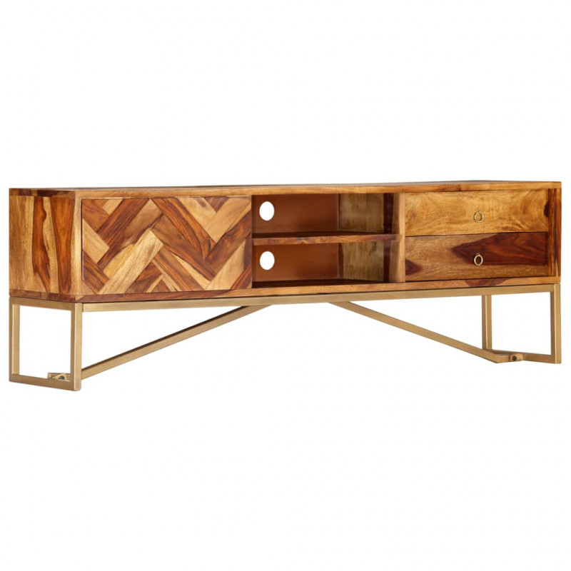 Szafka pod TV, 140x30x45 cm, lite drewno sheesham