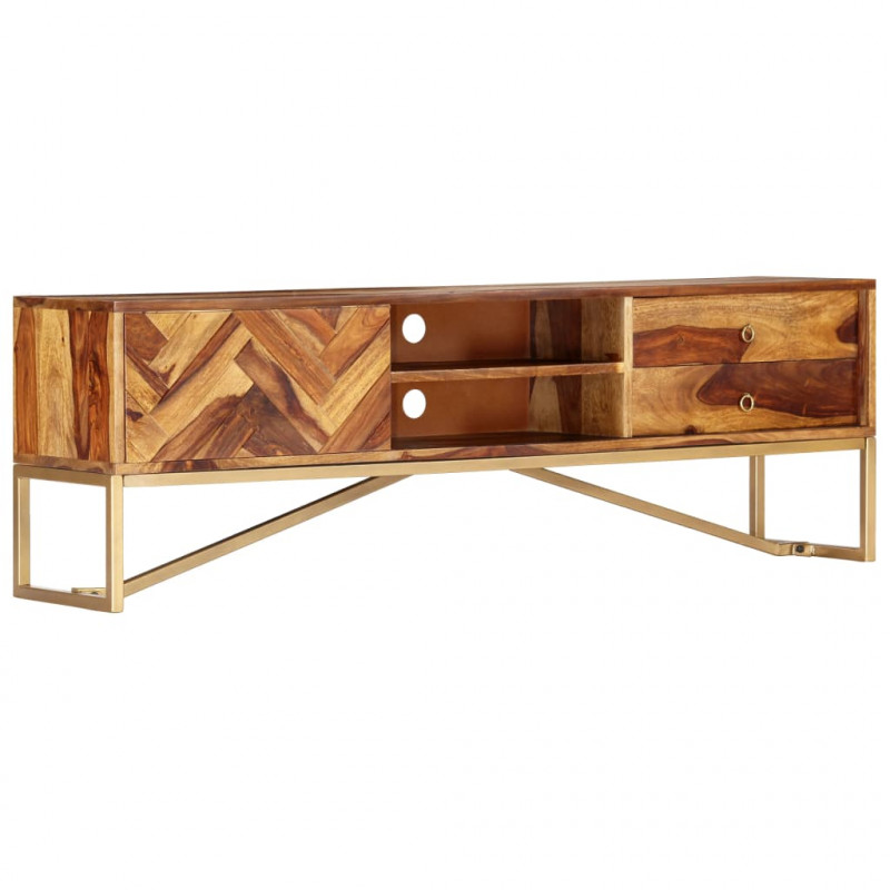 Szafka pod TV, 140x30x45 cm, lite drewno sheesham