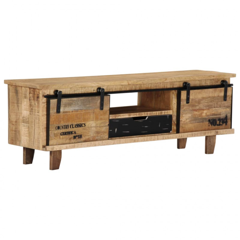 Szafka pod TV, 120x30x40 cm, lite drewno mango