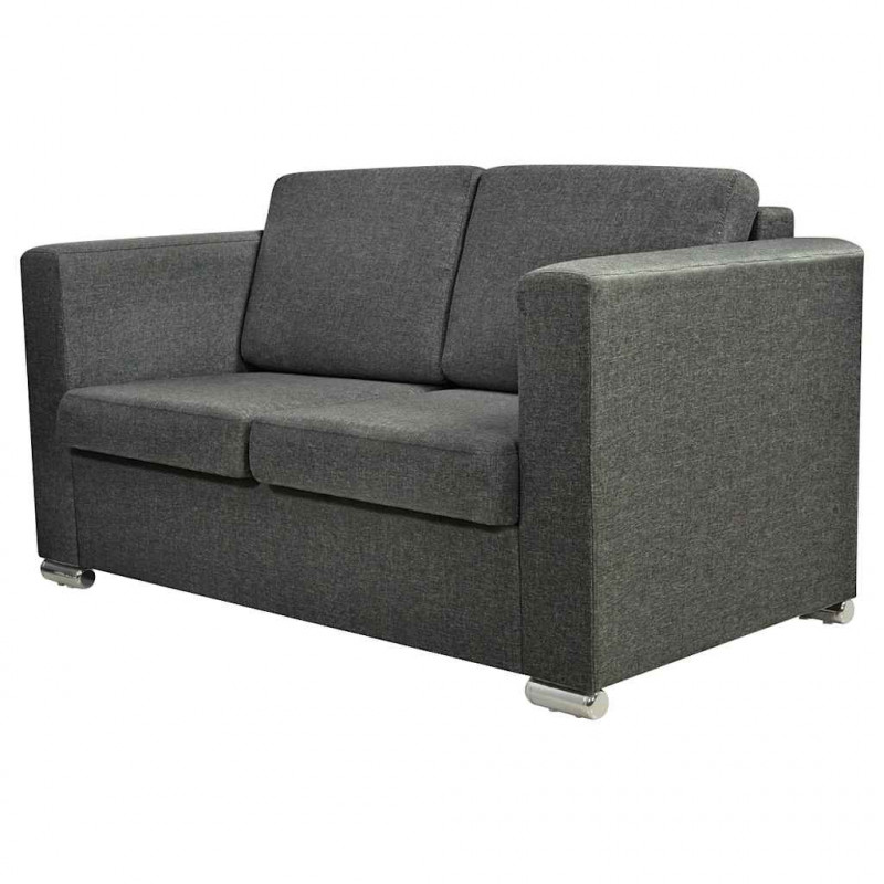 Komplet wypoczynkowy 3+2+1 ciemnoszary materiał