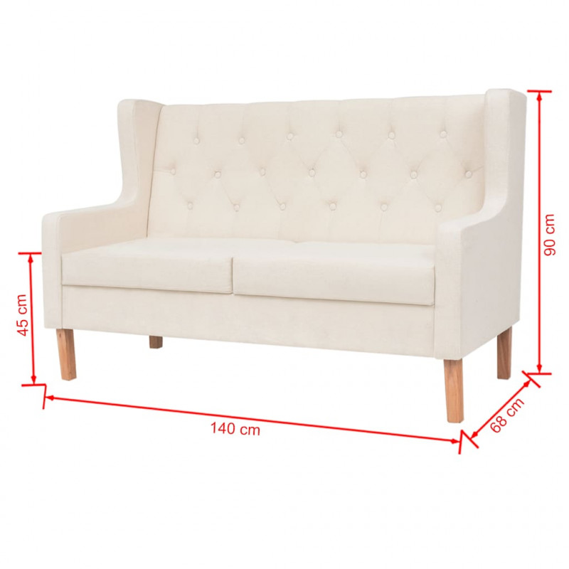 Zestaw wypoczynkowy - sofa i fotel, kremowe