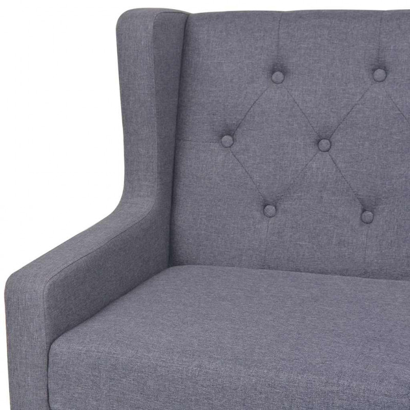 3-częściowy zestaw wypoczynkowy, materiałowy, szary