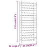 Stojak na 96 butelek wina, biały, metalowy