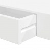 Półki wiszące z szufladami, 2 szt., białe, 48 cm