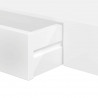 Półki wiszące z szufladami, 2 szt., białe, 80 cm
