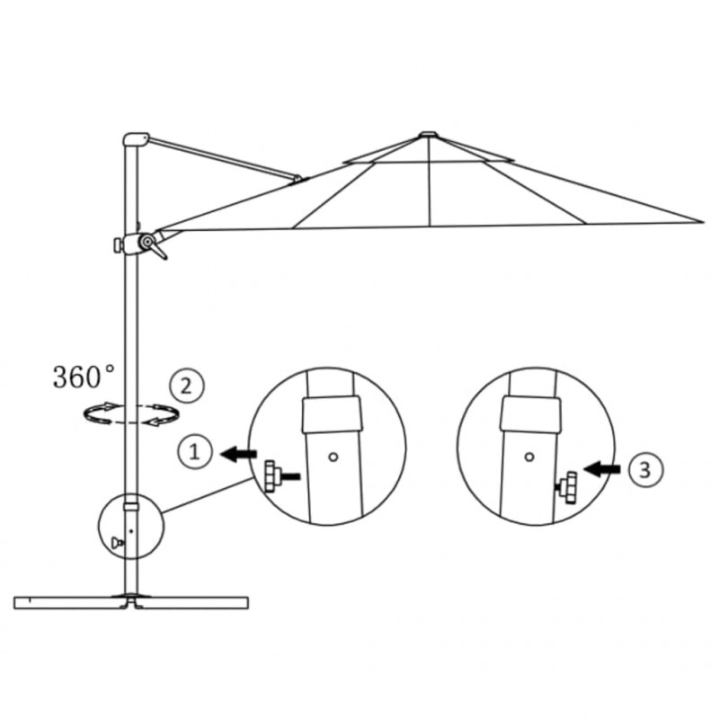 Parasol ogrodowy z przenośną podstawą, zielony