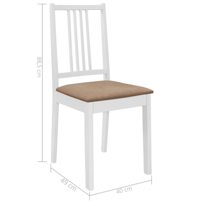 3-częściowy zestaw mebli jadalnianych, MDF, biały