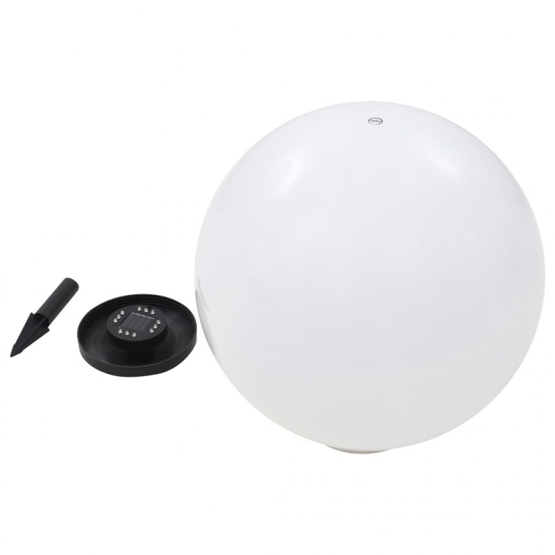 Lampy solarne do ogrodu, 2 szt., LED, kuliste, 50 cm, RGB