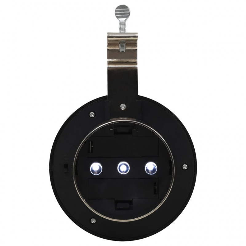 Lampy solarne do ogrodu, 12 szt., LED, okrągłe, 12 cm, białe
