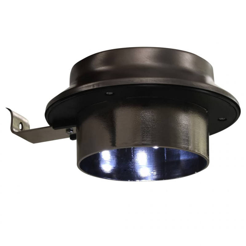 Lampy solarne do ogrodu, 12 szt., LED, okrągłe, 12 cm, białe