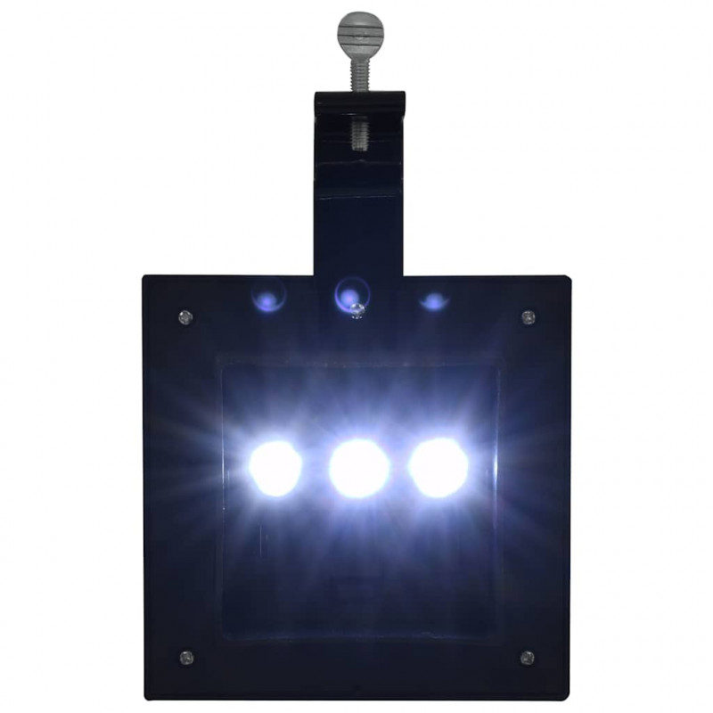Lampy solarne LED do ogrodu, 12 szt., kwadratowe, 12 cm, czarne
