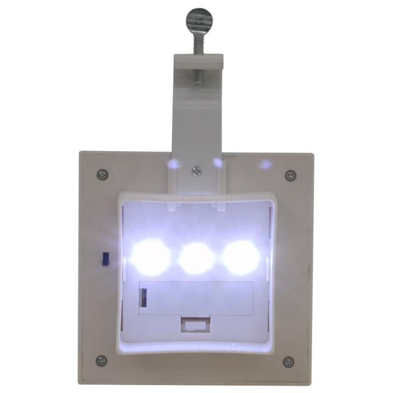 Lampy solarne do ogrodu, 12 szt., LED, kwadratowe, 12 cm, białe