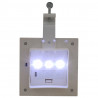 Lampy solarne do ogrodu, 12 szt., LED, kwadratowe, 12 cm, białe
