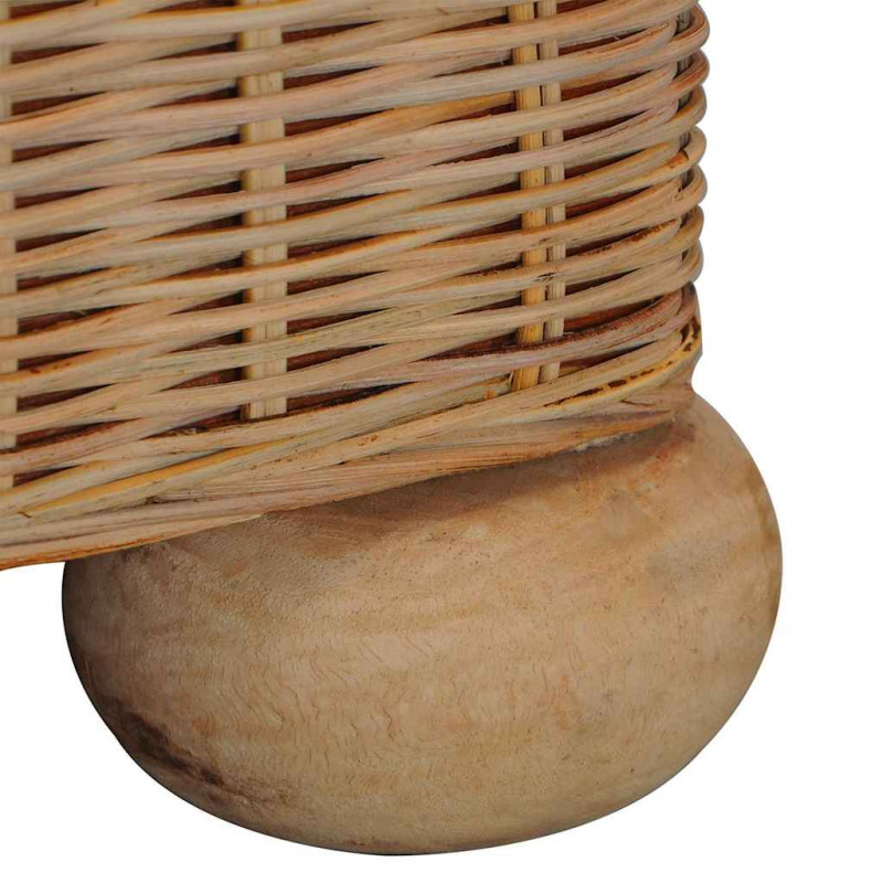 2-częściowy zestaw wypoczynkowy z poduszkami, naturalny rattan