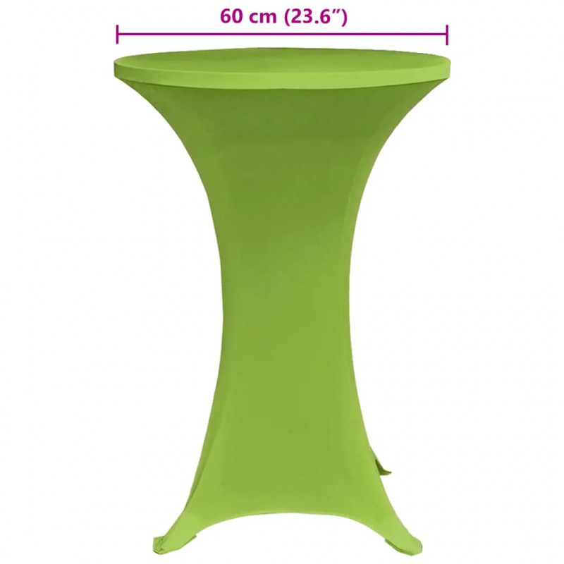 Elastyczne pokrowce na stół, 4 szt., 60 cm, zielone