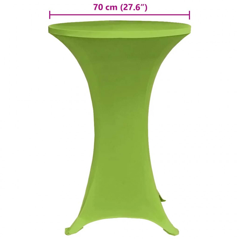Elastyczne pokrowce na stół, 4 szt., 70 cm, zielone
