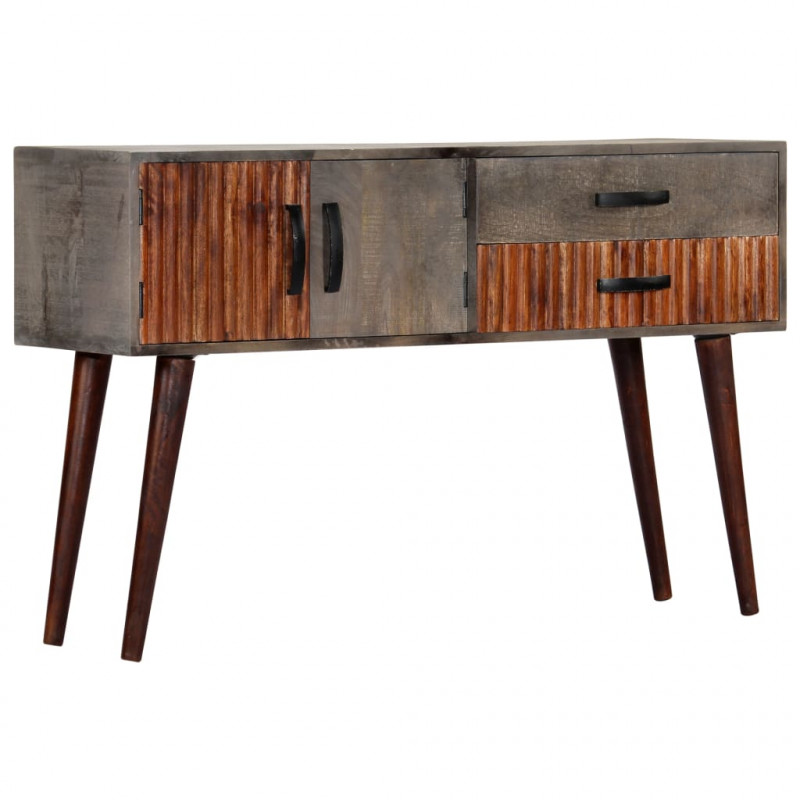 Stolik typu konsola, 120x35x75 cm, lite, surowe drewno mango