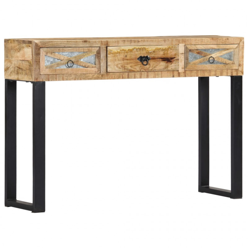 Stolik typu konsola, 110x30x76 cm, lite drewno mango