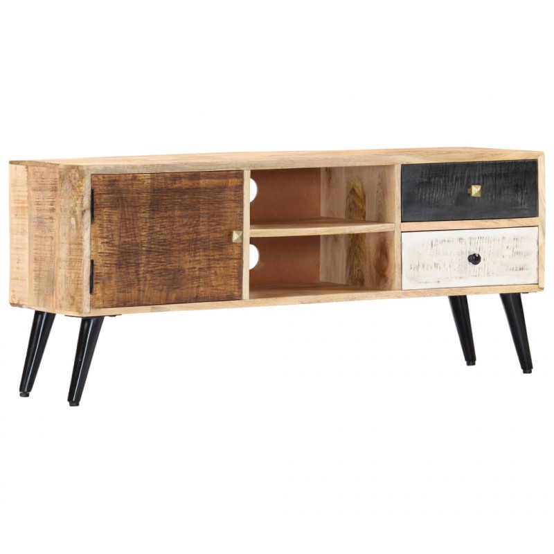 Szafka pod TV, 115 x 30 x 47 cm, lite drewno mango