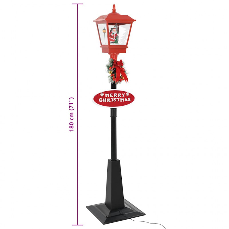 Świąteczna latarnia z Mikołajem, 180 cm, LED