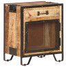Szafka nocna, 43x30x51 cm, lite, surowe drewno mango
