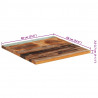 Kwadratowy blat stołu 60x60 cm, 25-27 mm, lite drewno z odzysku