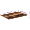 Prostokątny blat stołu 60x90 cm 25-27 mm, lite drewno z odzysku