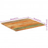Prostokątny blat stołu 70x80 cm 25-27 mm, lite drewno z odzysku
