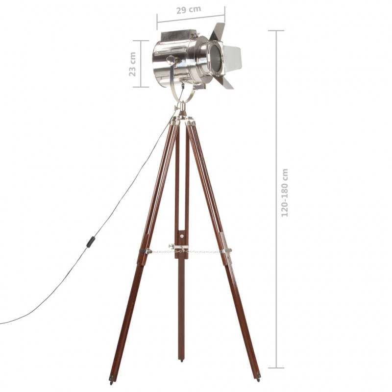 Lampa podłogowa na trójnogu, lite drewno mango, 180 cm