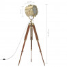 Lampa podłogowa na trójnogu, lite drewno mango, 165 cm