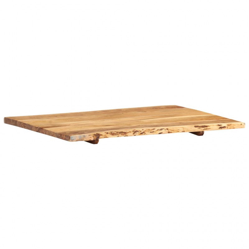 Blat, lite drewno akacjowe, 80x(50-60)x3,8 cm