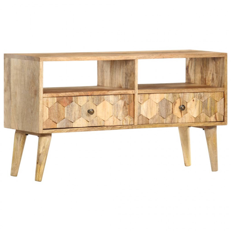 Szafka pod TV, 90x30x50 cm, lite drewno mango