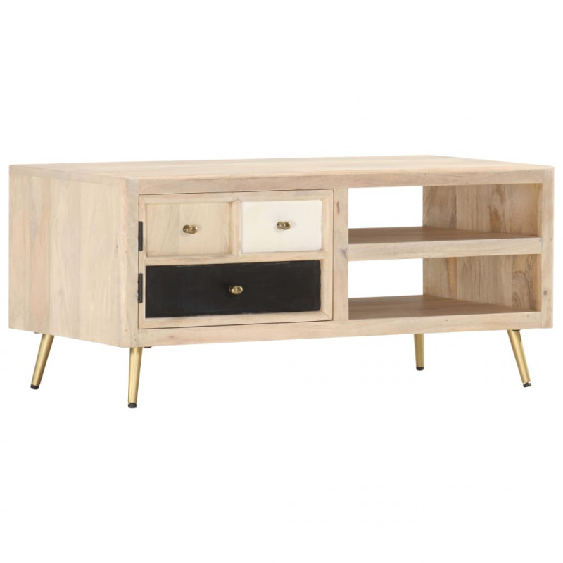 Stolik kawowy, 90 x 45 x 40 cm, lite drewno mango