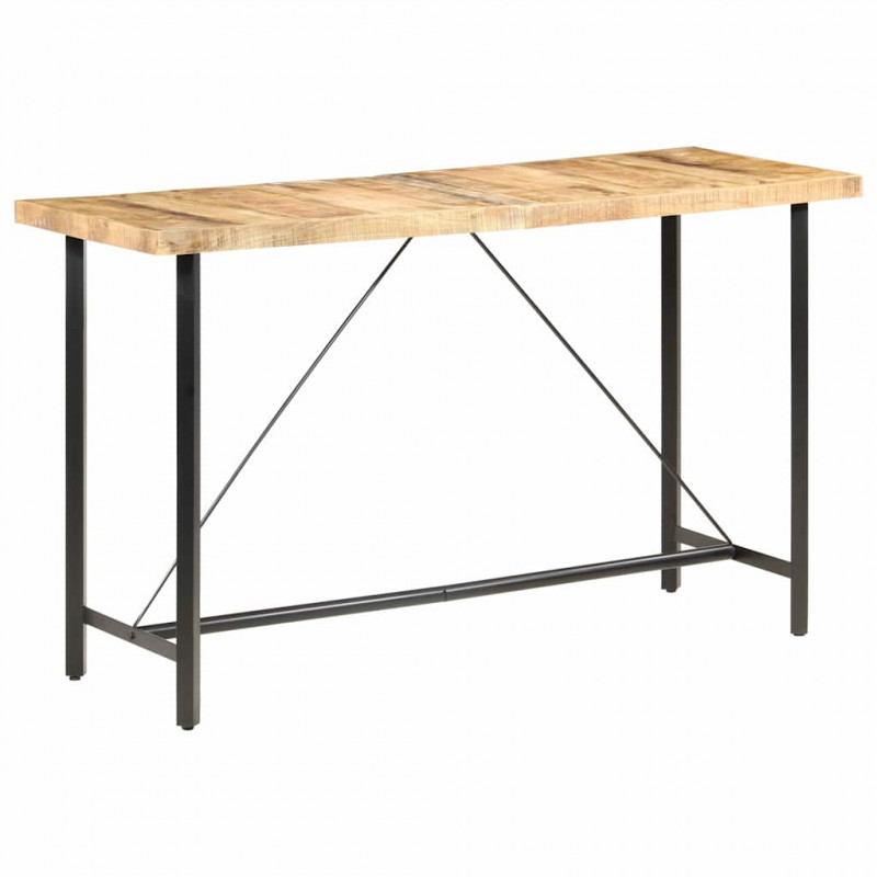 Stolik barowy, 180x70x107 cm, surowe drewno mango