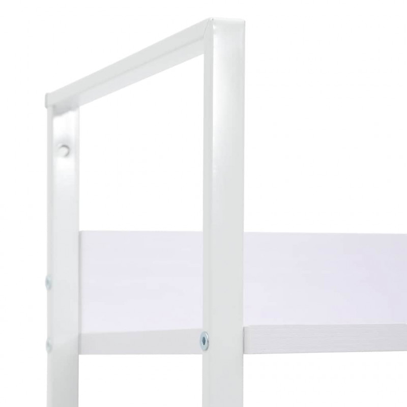 Regał z 3 półkami, biały, 60x27,6x90,5 cm